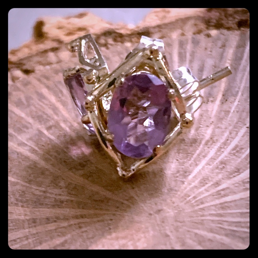 Amethyst on Silver earrings